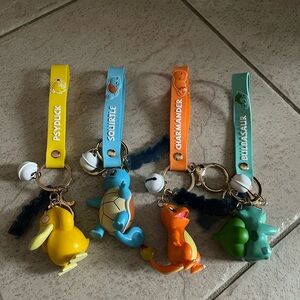 4 Pokemon Keychains
